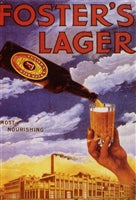 Fosters Lager Vintage Tin Sign