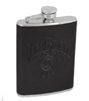 Jim Beam Leather Bound Hip Flask