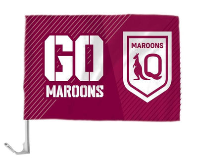 QLD MAROONS CAR FLAG